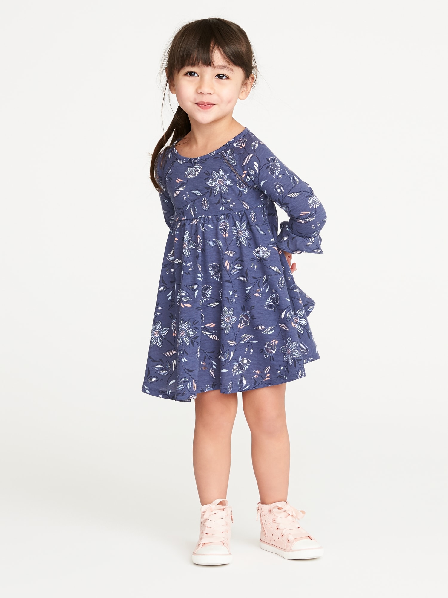 Navy lace hotsell swing dress