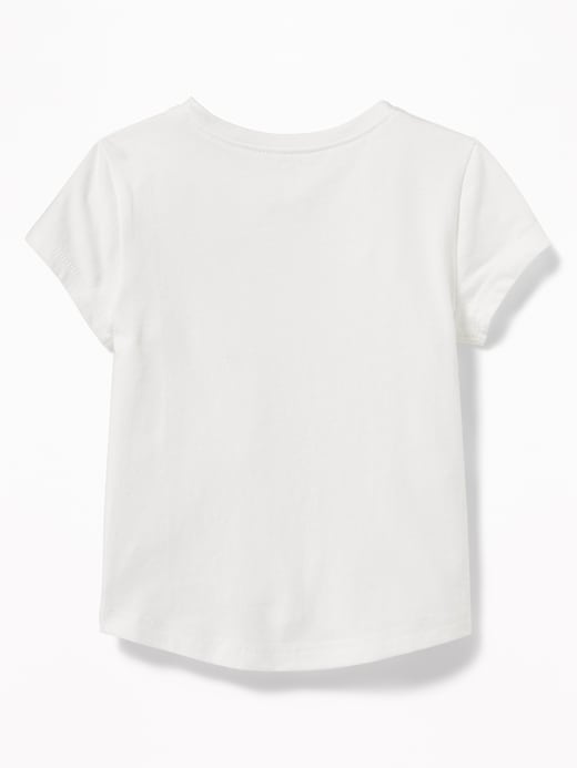 Voir une image plus grande du produit 2 de 3. T-shirt à encolure ras du cou en jersey pour toute-petite fille