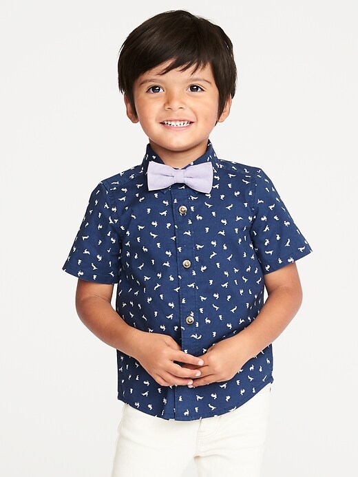 View large product image 1 of 5. Built-In Flex Bunny Shirt & Bow-Tie Set for Toddler Boys