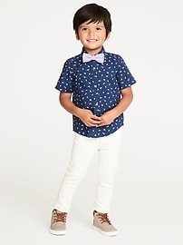 View large product image 3 of 5. Built-In Flex Bunny Shirt & Bow-Tie Set for Toddler Boys