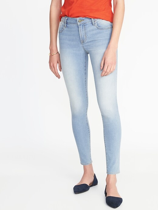 View large product image 1 of 1. Mid-Rise Super-Skinny Ankle Jeans for Women