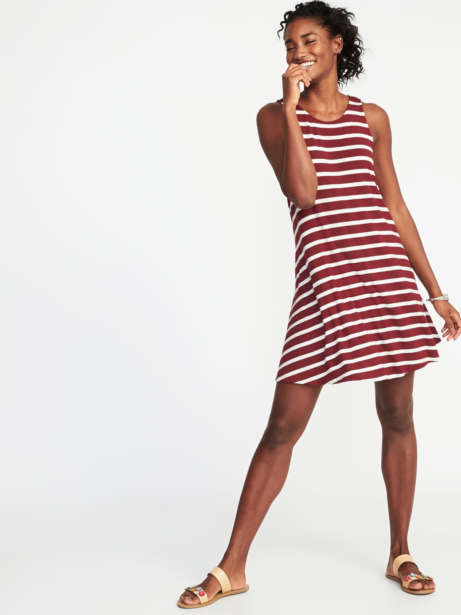 Old navy 2024 striped swing dress