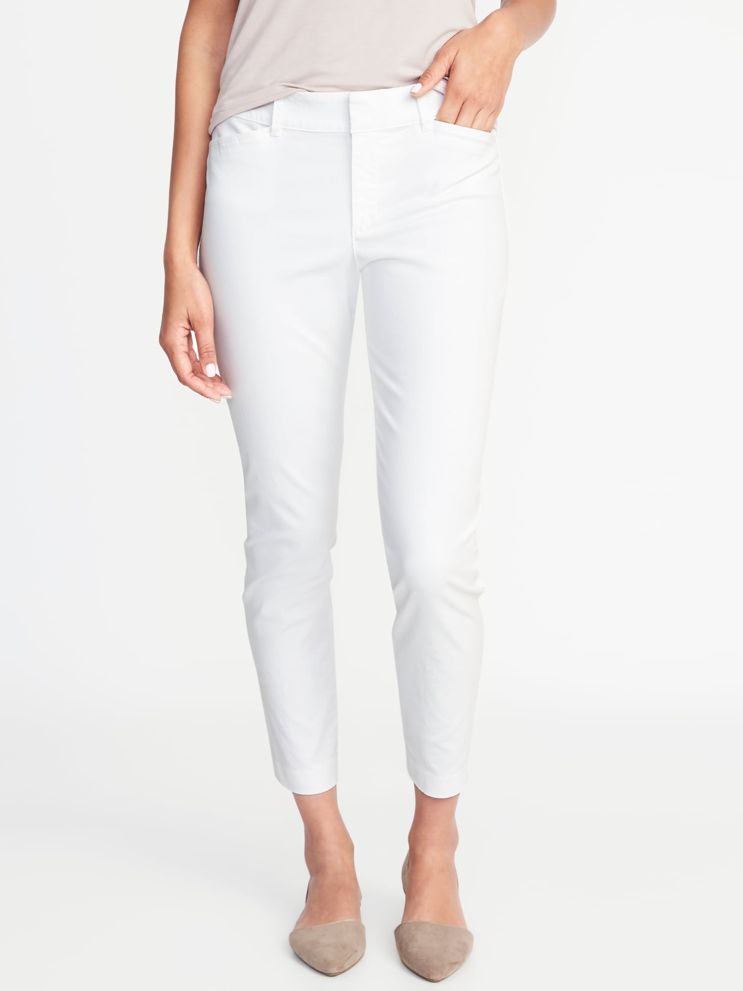 Mid-Rise Pixie Ankle Chinos for Women