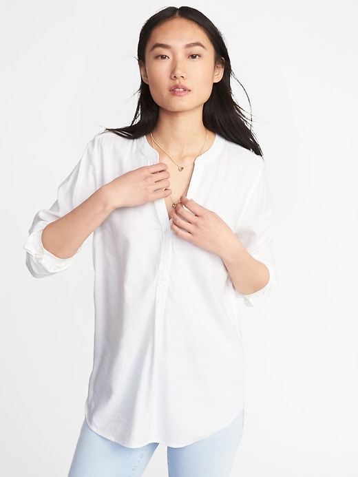 Image number 1 showing, Relaxed Twill Tunic for Women