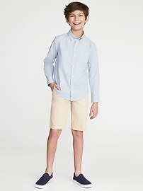 View large product image 3 of 3. Lightweight Built-In Flex Oxford Uniform Shirt For Boys