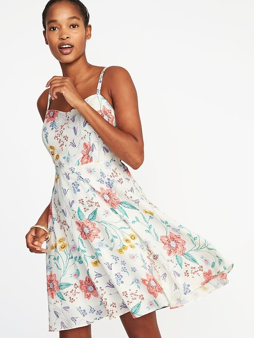 Fit & Flare Printed Cami Dress for Women | Old Navy
