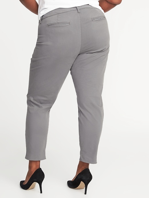 Image number 2 showing, Mid-Rise Secret-Slim Pockets Plus-Size Pixie Chinos
