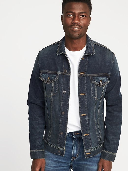 Image number 1 showing, Built-In Flex Jean Jacket For Men
