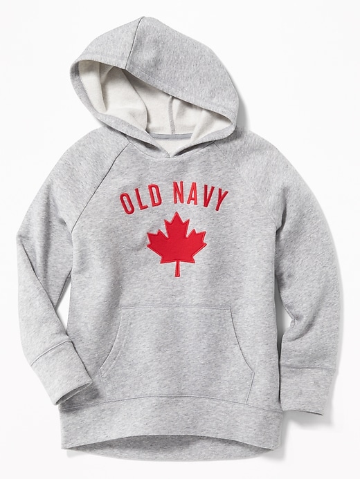 Logo Maple-Leaf Pullover Hoodie for Girls