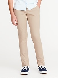 Image number 1 showing, Skinny School Uniform Pants for Girls