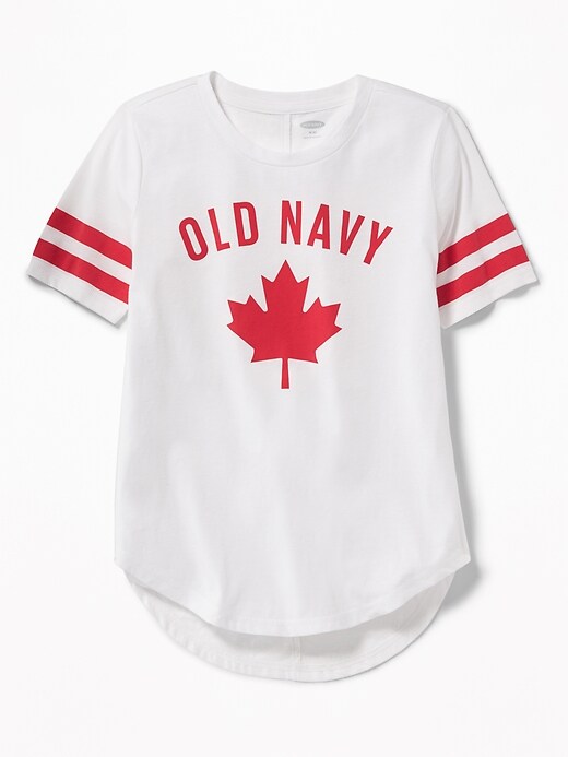 View large product image 1 of 1. Logo Maple-Leaf Tunic Tee for Girls