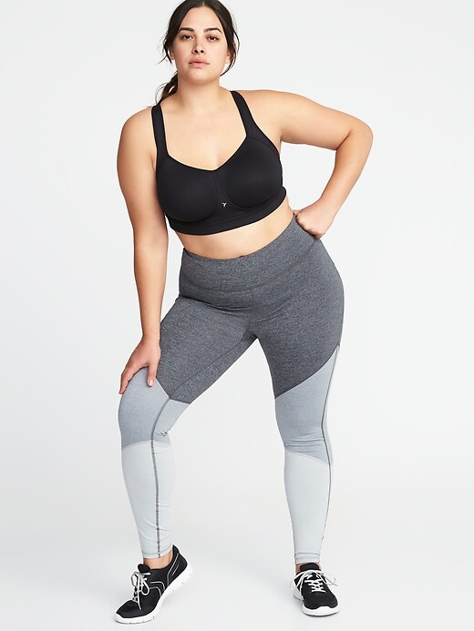 Image number 3 showing, High-Support Plus-Size Mesh-Racerback Sports Bra