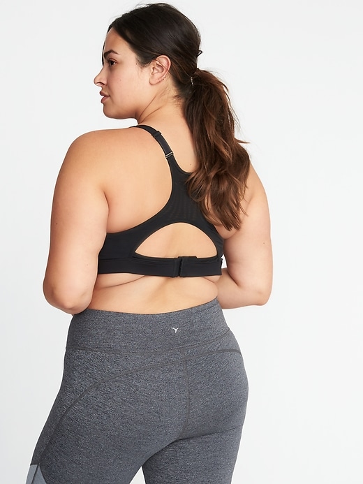 Image number 2 showing, High-Support Plus-Size Mesh-Racerback Sports Bra
