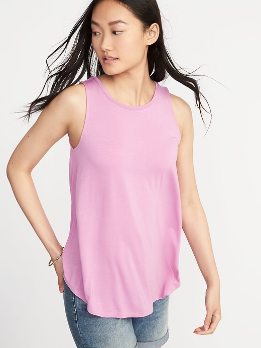 Debardeur evase a col haut pour femme Old Navy