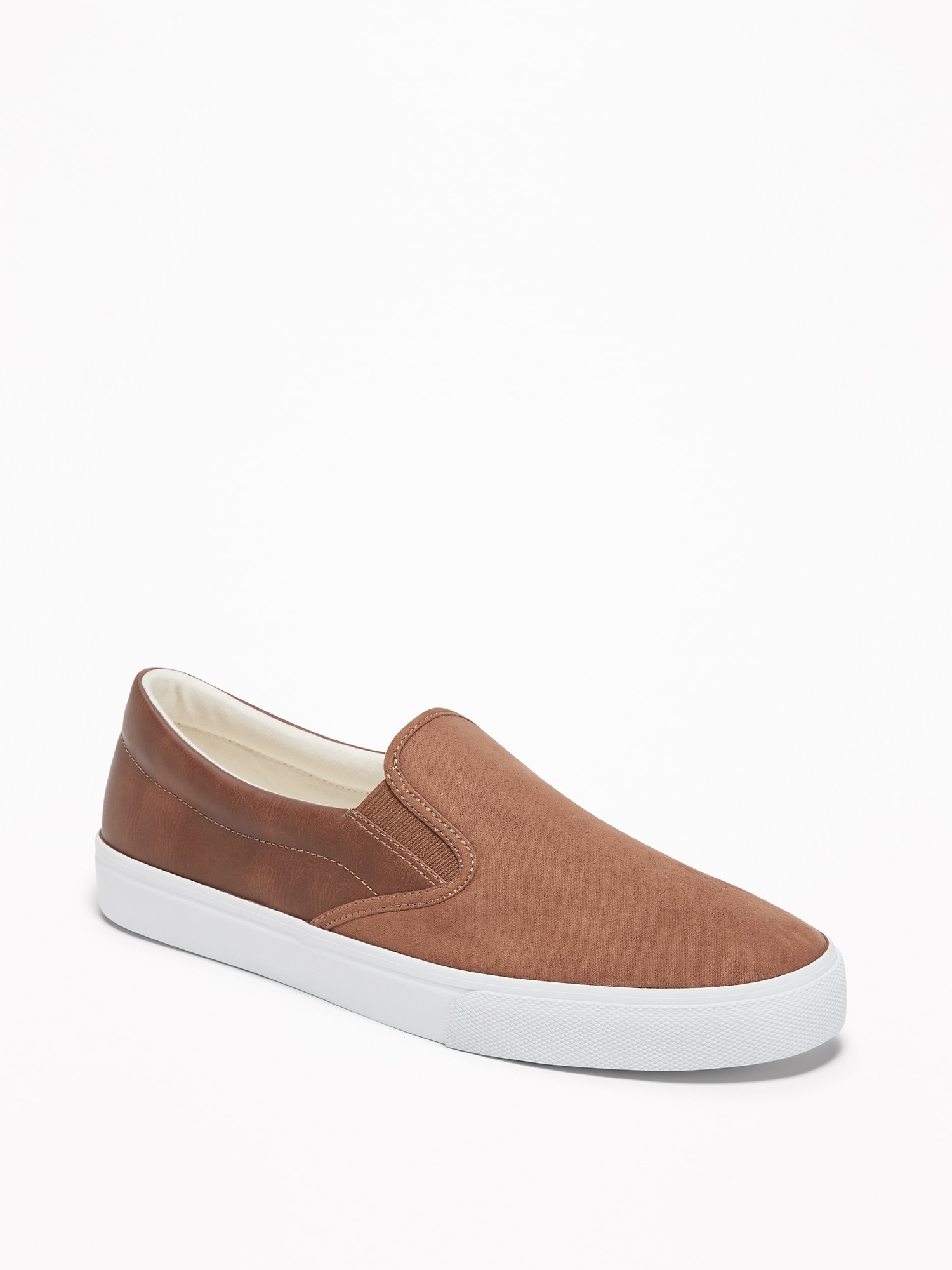 Mixed-Fabric Slip-Ons for Men | Old Navy