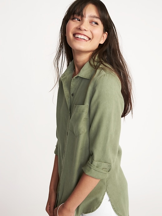 Image number 4 showing, Relaxed Tencel&#174 Shirt for Women