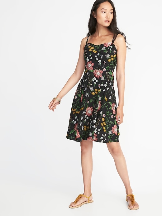 Fit & Flare Printed Cami Dress for Women | Old Navy