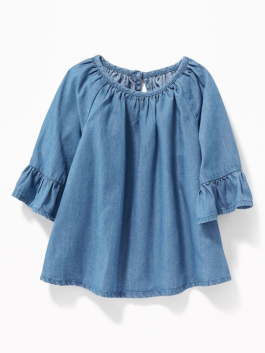 View large product image 1 of 2. Ruffle-Sleeve Peasant Top for Baby