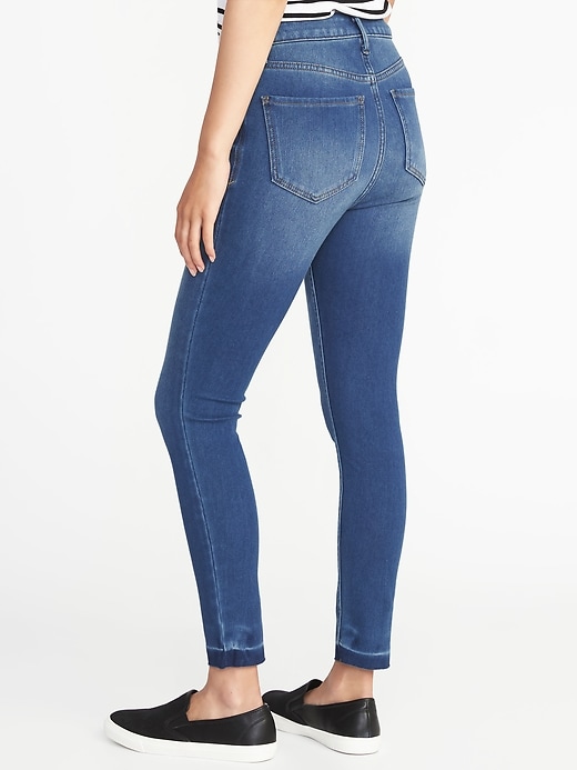 View large product image 2 of 3. High-Rise Rockstar 24/7 Released-Hem Super Skinny Jeans for Women