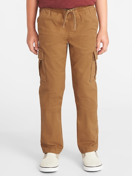 View large product image 1 of 1. Relaxed Slim Elasticized-Waist Cargos For Boys