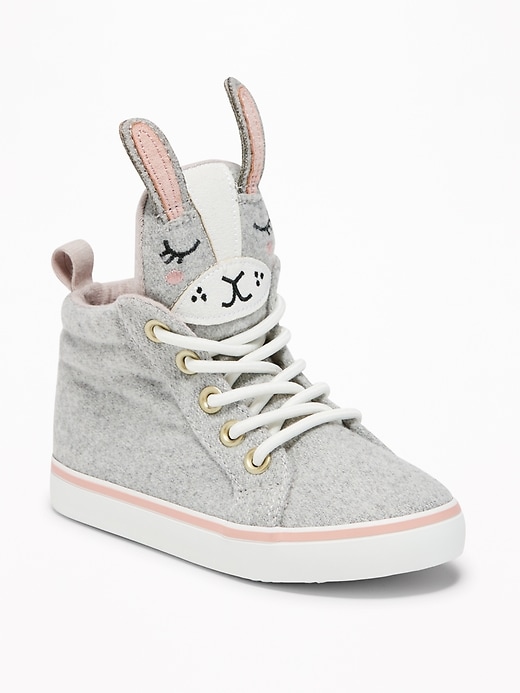 View large product image 1 of 4. Felt Bunny High-Tops For Toddler Girls