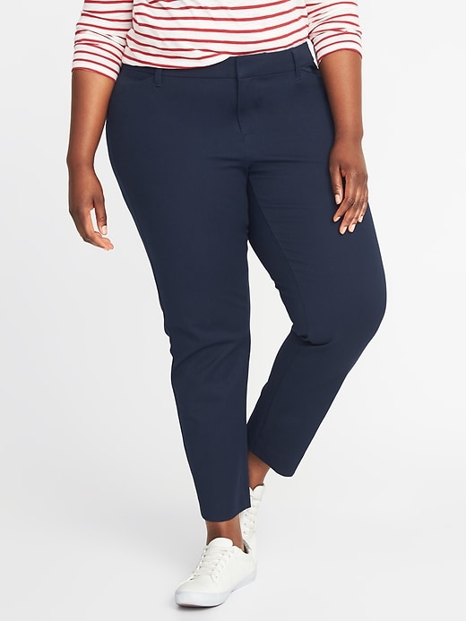 View large product image 1 of 2. Mid-Rise Plus-Size Pixie Pants