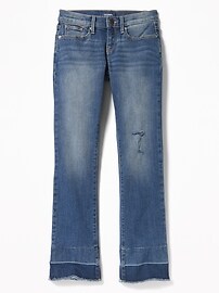 Let-Down Hem Boot-Cut Jeans for Girls