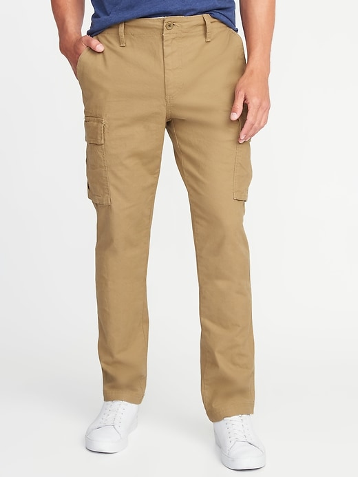 View large product image 1 of 1. Straight Lived-In Built-In Flex Khaki Cargo Pants