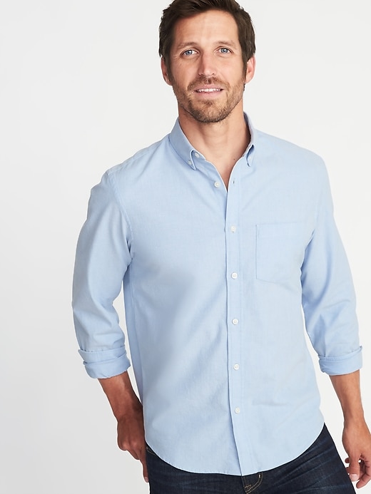 Image number 4 showing, Regular-Fit Built-In Flex Everyday Oxford Shirt for Men