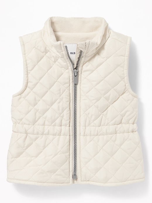 View large product image 1 of 1. Diamond-Quilted Zip Vest for Baby