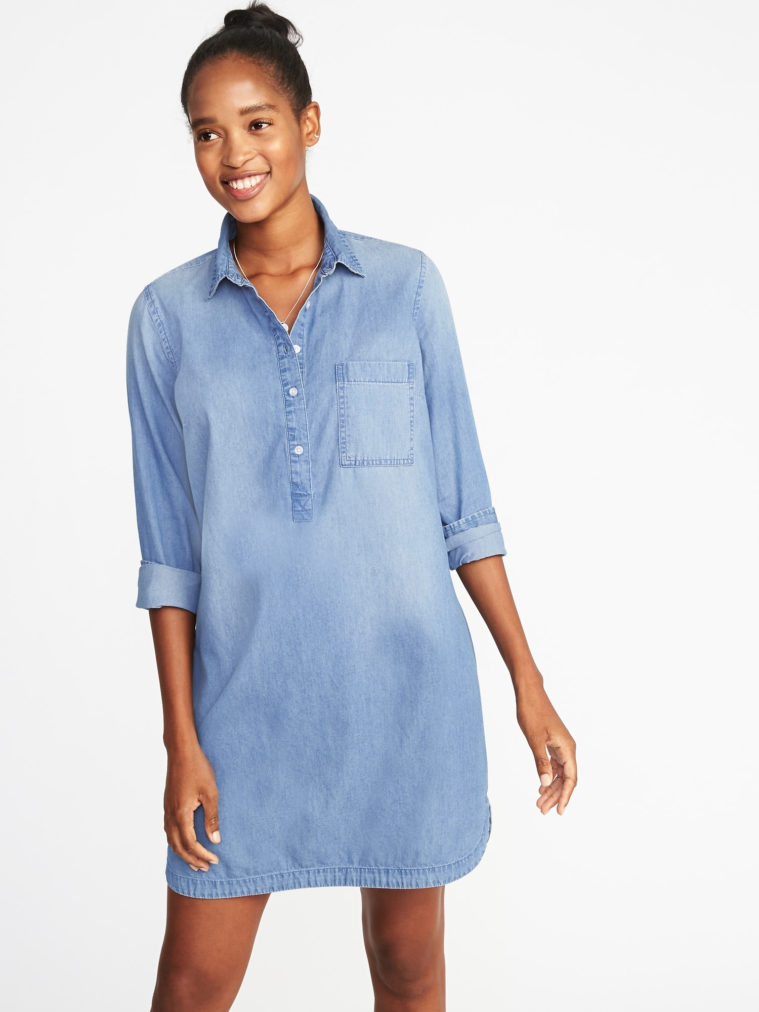 Chambray Shirt Dress for Women | Old Navy