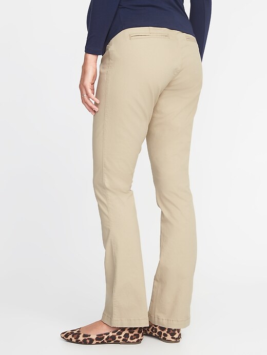 Side-Panel Everyday Boot-Cut Khakis 