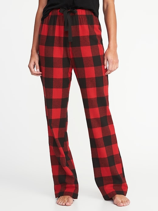 View large product image 1 of 2. Patterned Flannel Sleep Pants for Women