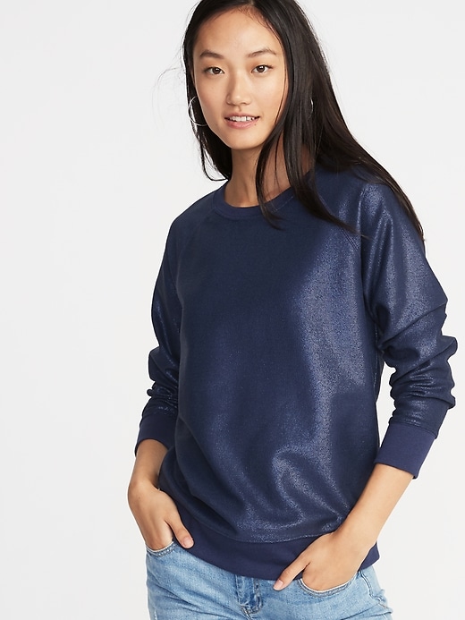 View large product image 1 of 1. Relaxed French Terry Sweatshirt for Women