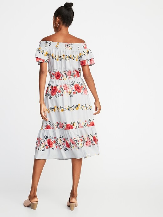 Image number 2 showing, Waist-Defined Printed Midi for Women