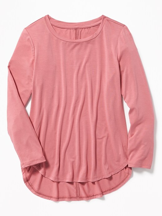 View large product image 1 of 1. Relaxed Jersey Tulip-Hem Top for Girls