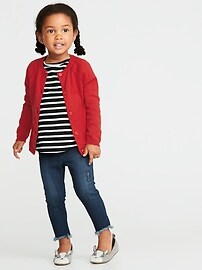 View large product image 3 of 4. Button-Front Crew-Neck Cardigan for Toddler Girls