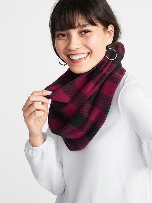 View large product image 1 of 2. Patterned Performance Fleece Infinity Scarf for Women