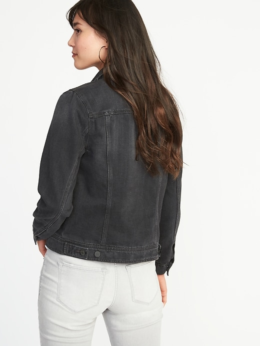 Image number 2 showing, Black Jean Jacket For Women
