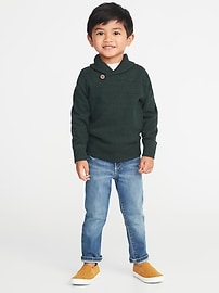 View large product image 3 of 4. French-Rib Shawl-Collar Pullover for Toddler Boys