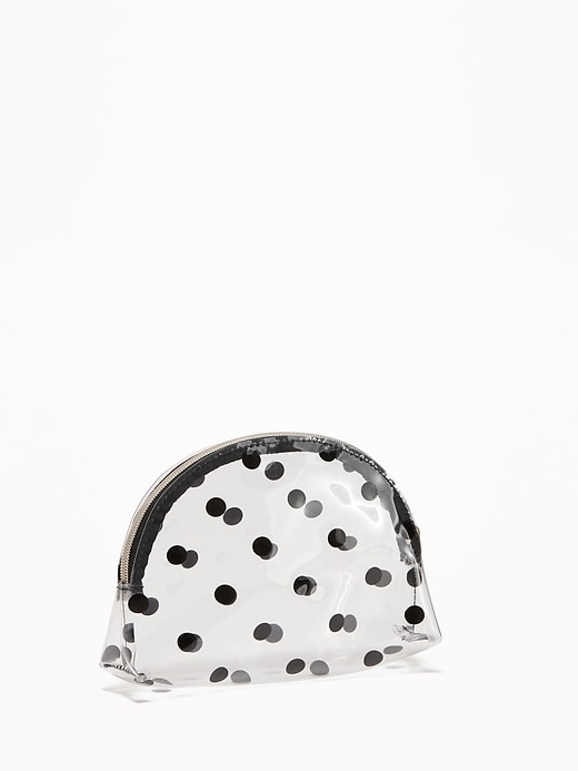 View large product image 1 of 1. Clear Polka-Dot Cosmetic Bag for Women