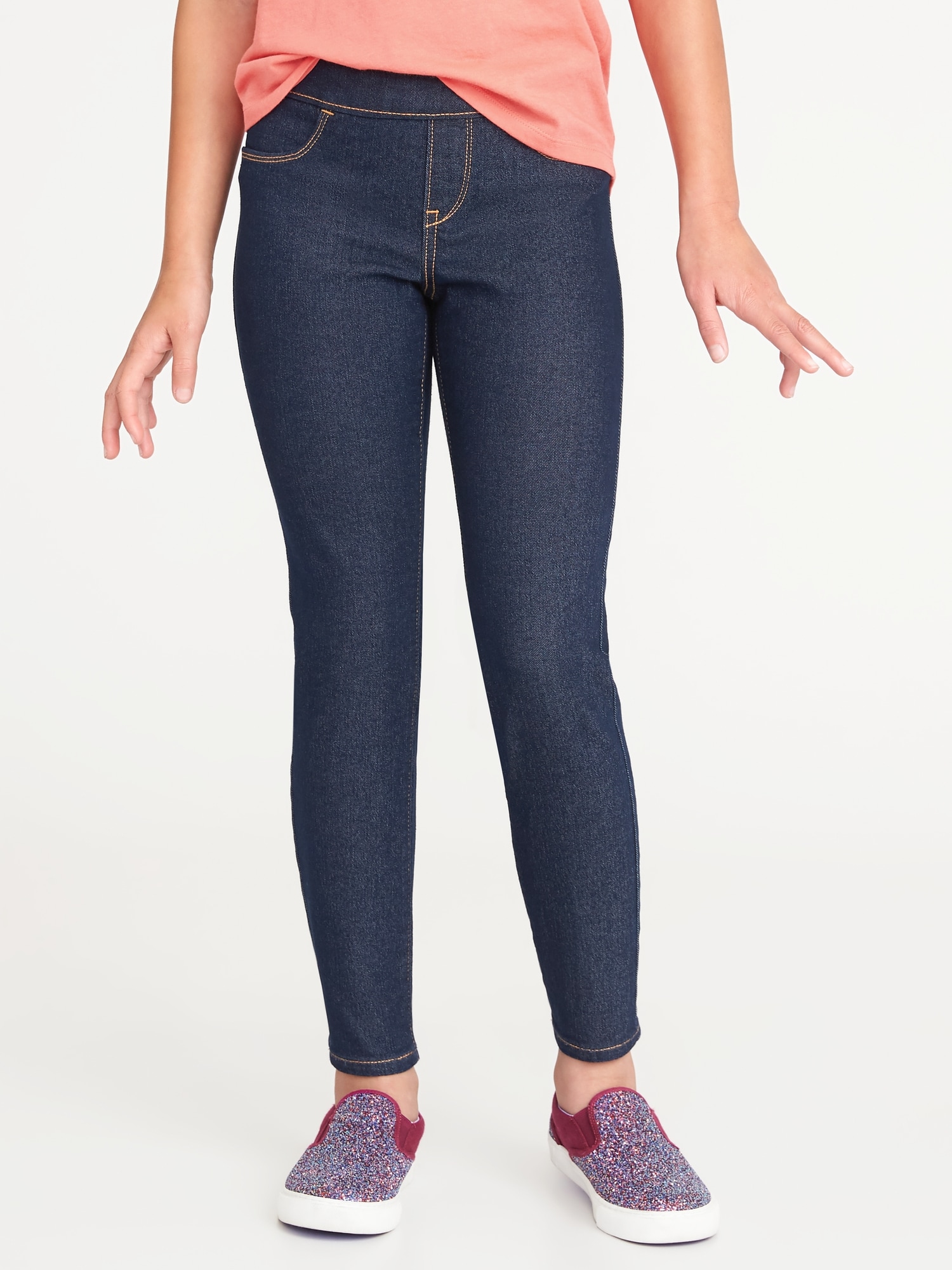 Skinny Built-In Tough Pull-On Jeans for Girls | Old Navy