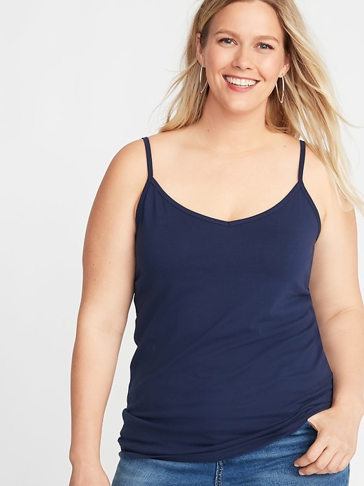 Image number 1 showing, First-Layer Plus-Size V-Neck Cami