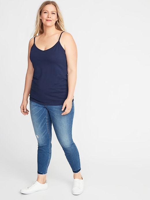 Image number 3 showing, First-Layer Plus-Size V-Neck Cami