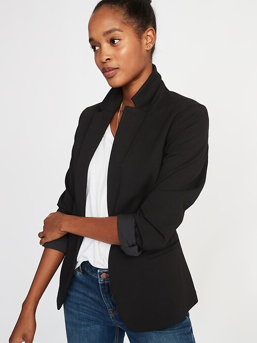 Classic Ponte-Knit Blazer for Women