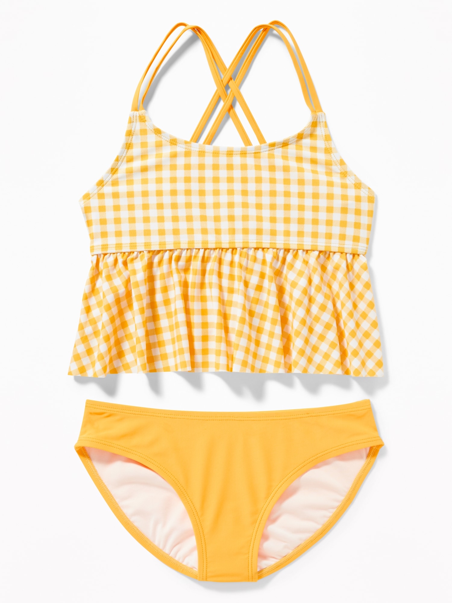 old navy yellow bathing suit