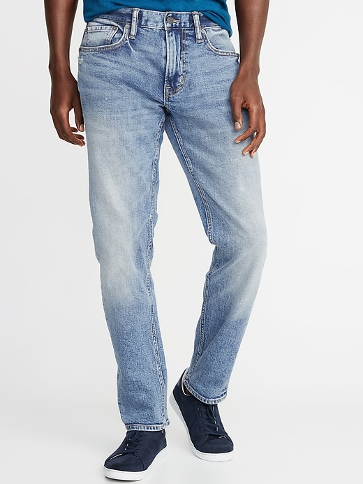 View large product image 1 of 2. Slim Built-In Flex Distressed Jeans