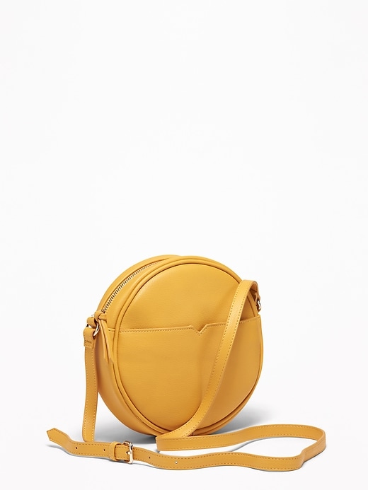 Image number 1 showing, Faux-Leather Crossbody Circle Bag for Women