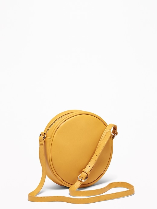 Image number 4 showing, Faux-Leather Crossbody Circle Bag for Women