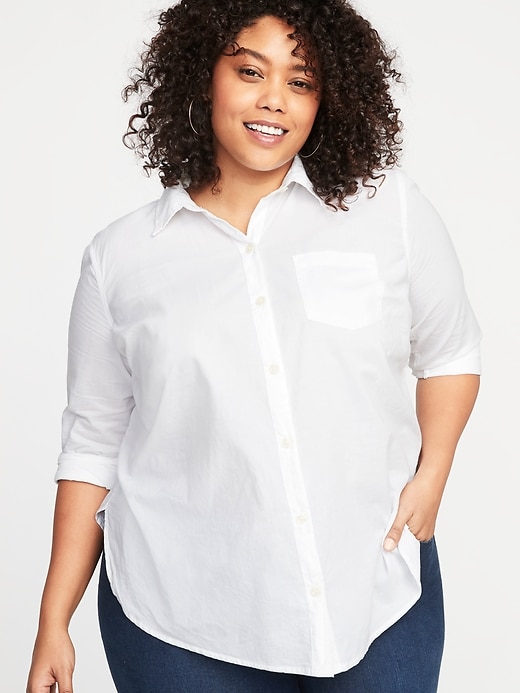 Image number 1 showing, Clean-Slate No-Peek Plus-Size Classic Shirt